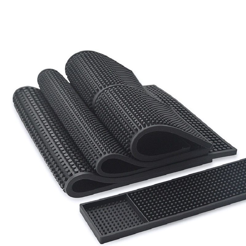 Rubber Bar Service Spill Mat PVC Pad Coaster Placemat Rectangle Beer Whiskey Waterproof Bar Accessories