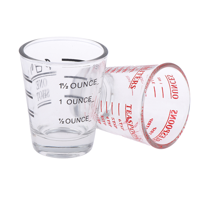 Verre gradué épais de 45ML, tasse à mesurer once, verres à Shot, cuisine, maison, fournitures,