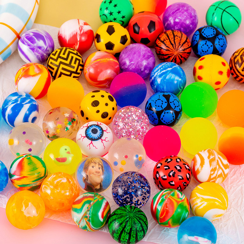 Rubber Bouncing Balls Kids Toys For Vending Machines Balle Rebondissante 32MM Pelotas Saltarinas Niños Juguetes Divertidos