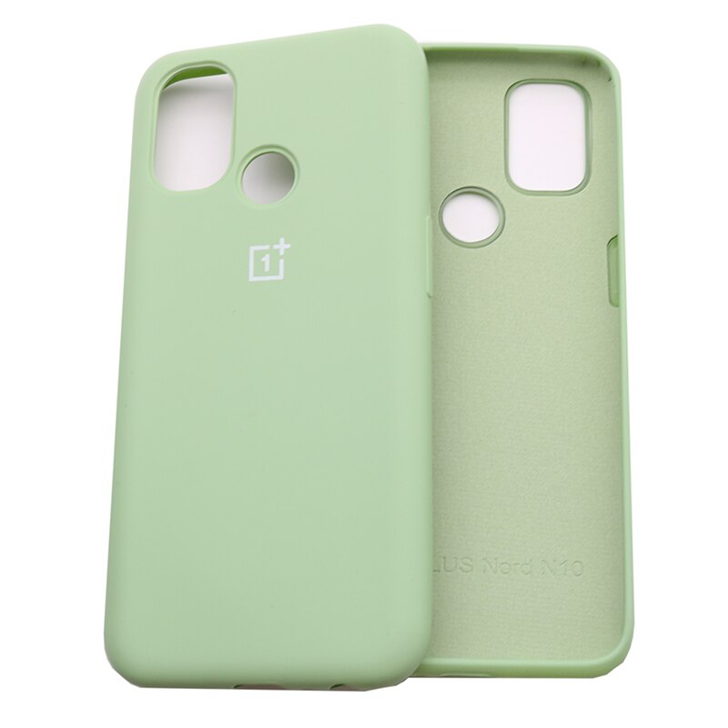Oneplus-funda de silicona líquida para One plus Nord N10, carcasa trasera suave y fina, Original: Oneplus Nord 100 / Green