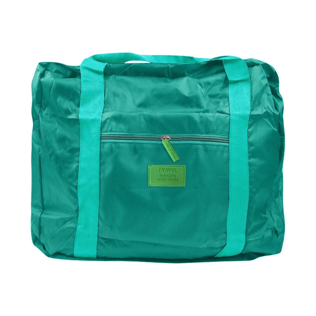 Kvinder foldbar vandtæt rejsehåndtaske kuffert opbevaringspose stor kapacitet skuldertasker rejsetaske bolsas #yj: Grøn