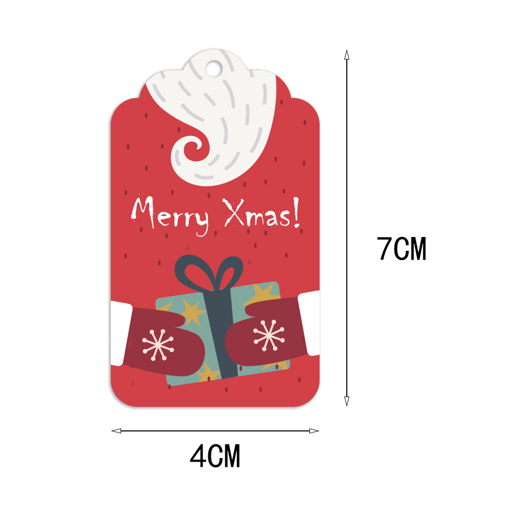 50 stk. fine mærker til juletræet, kort til etiketter, gør-det-selv julepakkeindpakning, forsyninger til små virksomheder 4*7cm