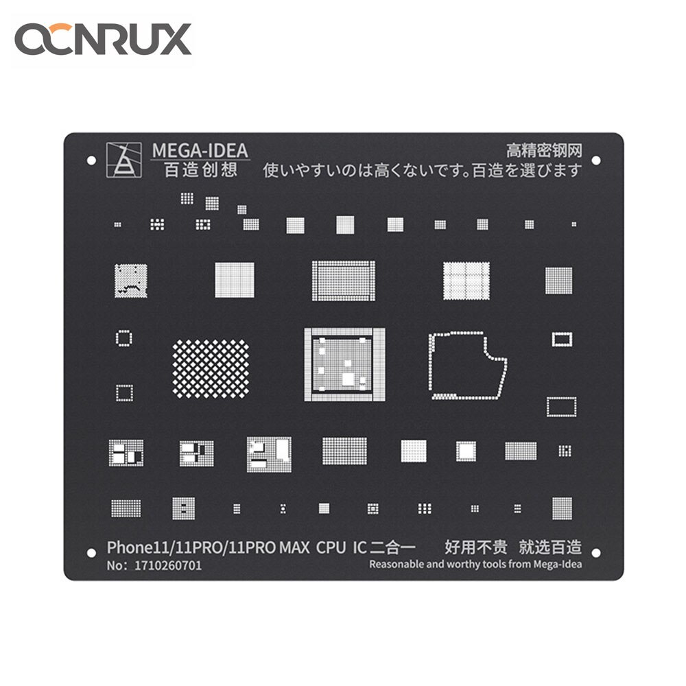 Qianli mega-idé iblack bga reballing stencil kit cpu ram power wifi ic plante tin net til iphone 6-11 pro max: Til  ip 11 pro max