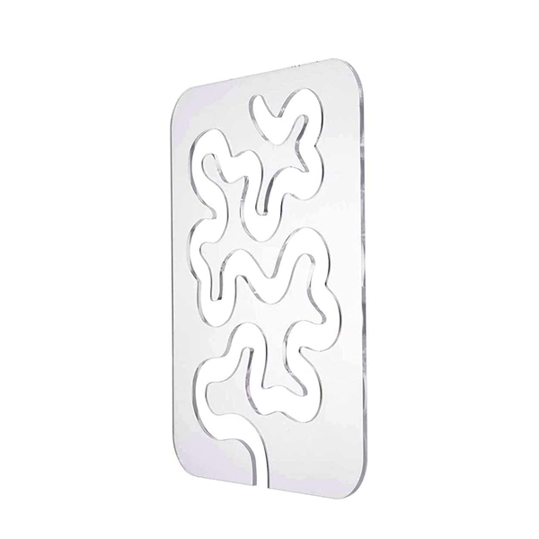 Plantilla para acolchar, plantilla de regla para acolchar acrílico, reglas de costura para acolchar de movimiento libre, transparentes para suministros de acolchado DIY, 1 ud.: Verde claro