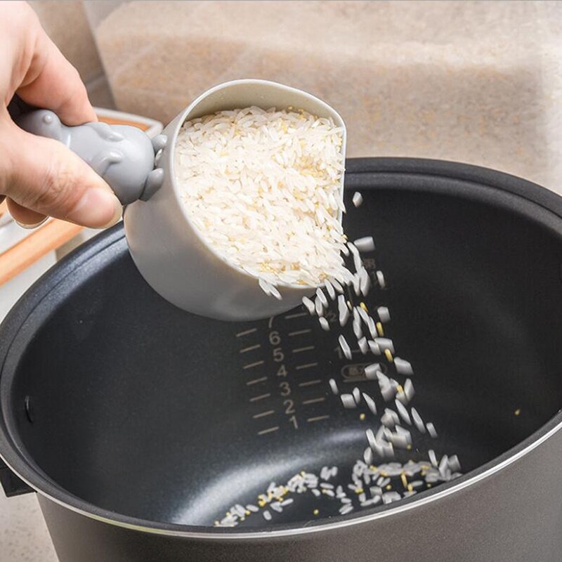 1 stk ris målebæger grå plast el-komfur ris komfur udskiftning kopper ris kop køkkenartikler: Default Title