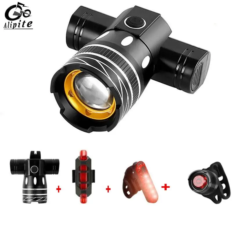 LED-Fahrradlicht-einstellen, wiederaufladbarer USB-Scheinwerfer, Taschenlampe, wasserdicht, zoombare Fahrradlampe, Z30, 15000LM, T6