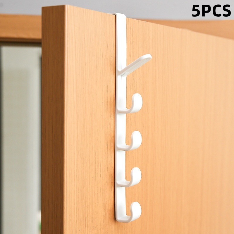 1/5/10 stuks achter de deur kapstok hanger achter de deur kast kledingkast slaapzaal deur haak opbergrek: Paars