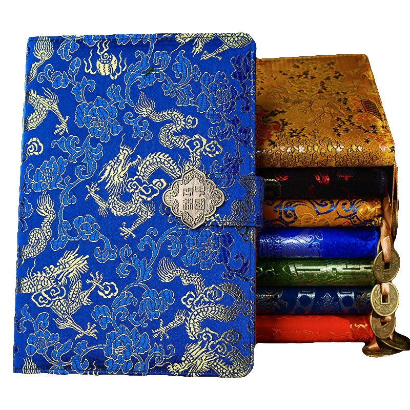Cahier de notes classique de Style chinois, bloc-notes sculpté, bloc-notes brocart du Dragon chinois , à la , d'affaires, feuilles de 50