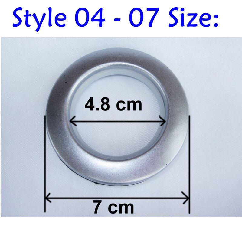 Grommet Top Curtains Eyelet Gold Silver Plastic Rings Hanging Curtain Roman Rod Curtain Accessories Home Decor CP001H