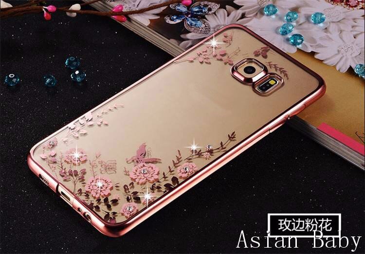 Sunjolly-funda de teléfono con diamantes de imitación para Samsung Galaxy, funda de teléfono de TPU suave, rosa, dorado, ostentoso, para Samsung Galaxy A5, A7, J2 Pro, J3, J4, J6,: for Samsung A7 2018 / Rose Gold