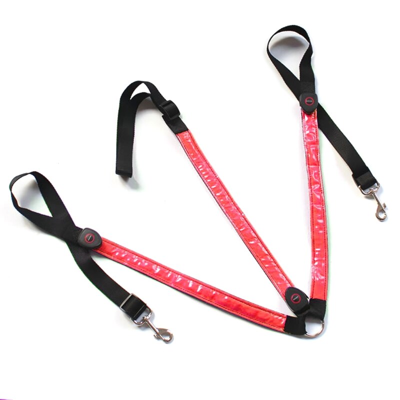 Cintura per pettorina a cavallo collare per pettorale notte visibile sicuro a LED cintura pettorale U7EF: Rosso