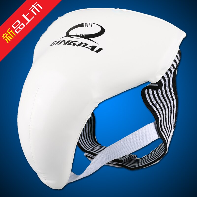 Adult Male Female PU Leather TKD Groin Guard Protector Crotch Protective Guard Jockstrap Supporter Athletic Cup Protection