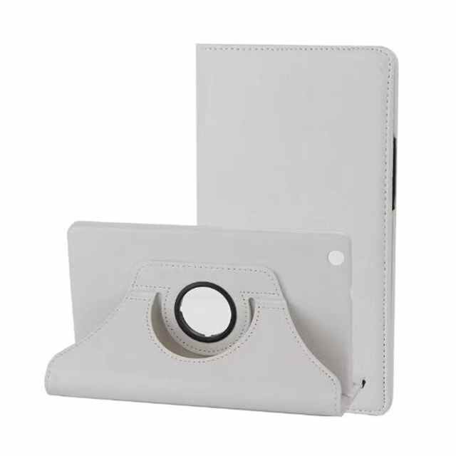 360 Degree Rotating PU Leather Case for Huawei MediaPad M3 Lite 8 CPN-L09/W09 8.0" Tablet Funda Cover Shell+Screen Film+Pen: White