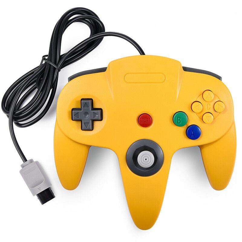 Mando de consola N64, mando largo con cable para 64 juegos clásicos, PC, interruptor de asa