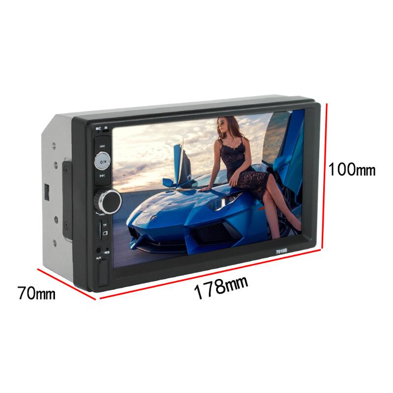 2din 7 Inch Touch Screen Car Radio Stereo Bluetooth MP5 Player FM Audio Receiver SD/USB/AUX Support Rearview Camera