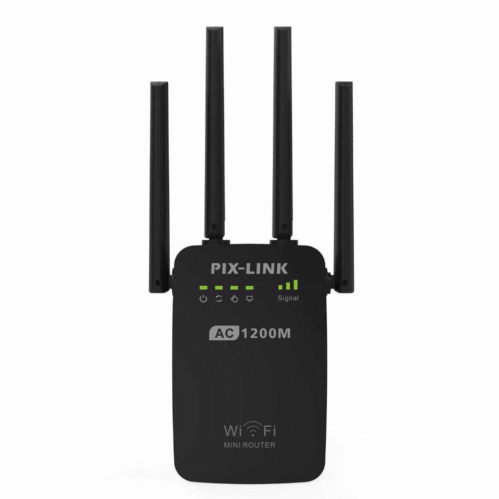 1200Mbps Router AC1200 Dual Band Wireless WiFi AP Wifi Repeater Router Extender Booster 2.4/5GHz English Firmware Wall Plug