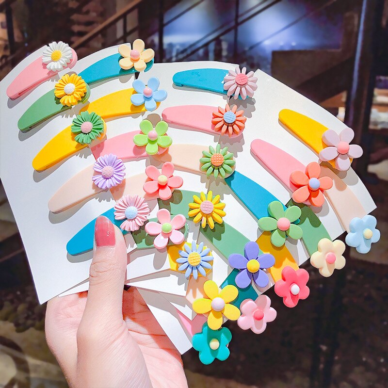 5 pieces Acrylic frosted children hairpin candy color cute animal hairpin girl baby bangs hairpin hair accessories