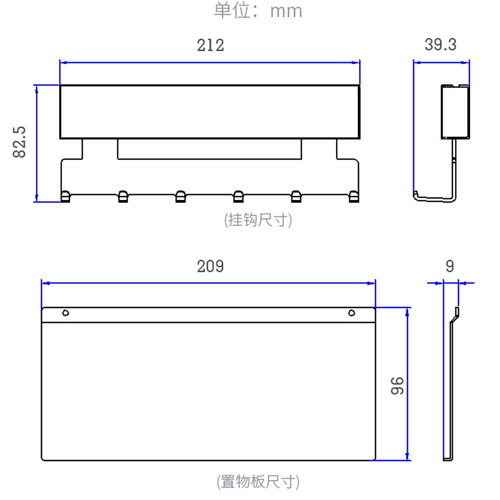 Strong adhesive hook kitchen stainless steel wall hanging rack 6 row of hooks kitchen seasoning storage rack wx8071125