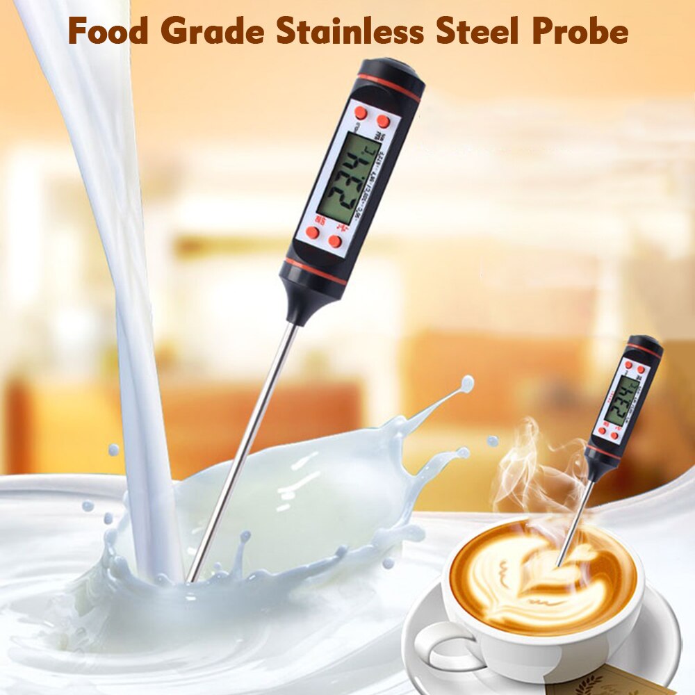 Universal Probe Thermometer LCD Digital Display Probe Thermometer 5 Seconds Instant Read Probe Thermometer For Food Water