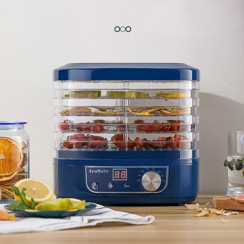 Secador de frutas inteligente de 5 capas para el hogar, pequeño secador de aire para frutas y verduras, carne y comida de mascotas