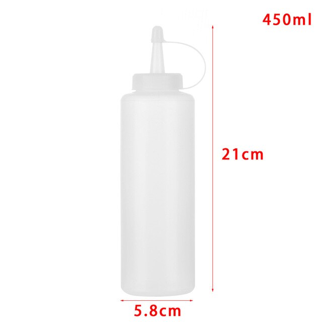 Chocolate Squeeze Bottle With Cap Plastic Cake Decorating Tool Bread Baking Condiment Dispenser Bottle 200ml/320ml/450ml/750ml: 450ml