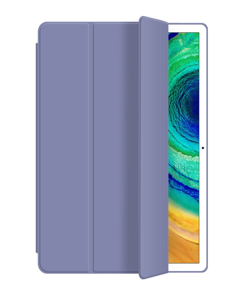 Silicone Cover For Huawei Mediapad M6 8.4 VRD-W09/-AL09 /M6 10.8 SCM-AL09/w09 Flip Silicone Stand for mediapad m6 Case +film+pen: purple / For M6 10.8 inch