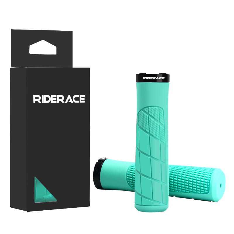 RIDERACE Mountainbike-Lenkergriffe, TPR-Gummi, ergonomischer MTB-Fahrradlenker, BMX-Lenkgriff, rutschfest, bequeme Lenkerenden: Himmel Blau