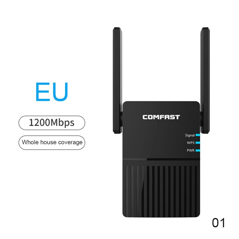 5Ghz WiFi Repeater Wireless Wifi Extender 1200Mbps Wi-Fi Amplifier 802.11N Long Range Wi fi Signal Booster 2.4G Wifi Repeater: EU plug