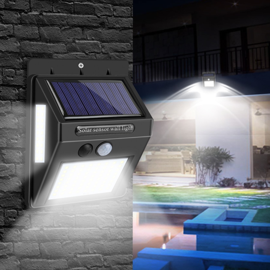 PIR Motion Sensor Solar Light 20/40/100LED Zonlicht Zonne-energie Straatverlichting Tuin Yard Outdoor Solar Power lamp Wandlamp