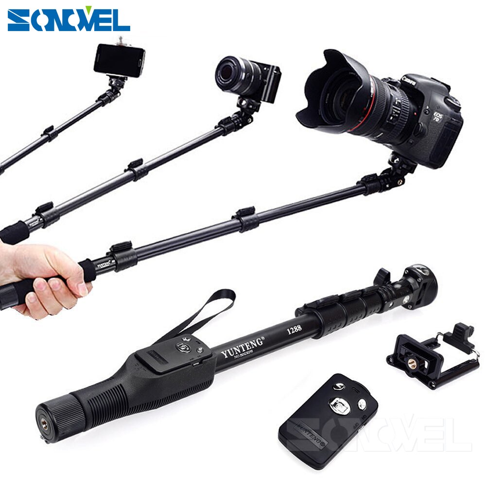 Camera Phone Bluetooth Extendable Selfie Stick Yunteng YT-1288 Telescopic Monopod YT-228 Mini Tripod For Iphone 5 6 7 8
