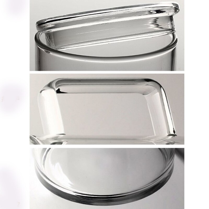 1000ML High Borosilicate Lead Free Glass Large Capacity Cup High Temperature Resistant Simple Home Office Handle Cup with Lid