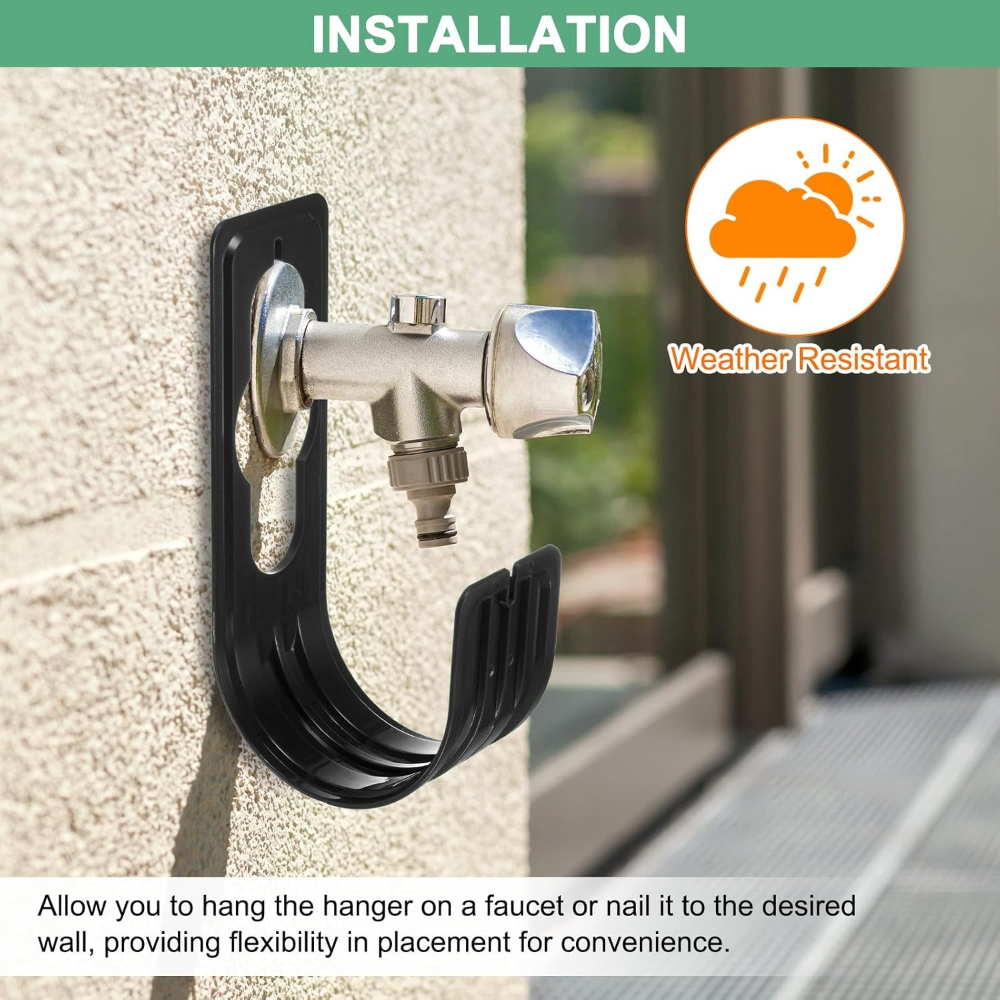 1-3pcs Garden Hose Hanger Garden Hose Organizer Rack Wall Mount Plastic Hook Water Hose Holder For Attaching to Garden Tap