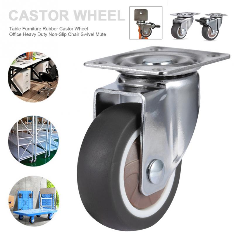Table Furniture Rubber Castor Wheel Office Heavy Duty Non-Slip Chair Swivel Mute