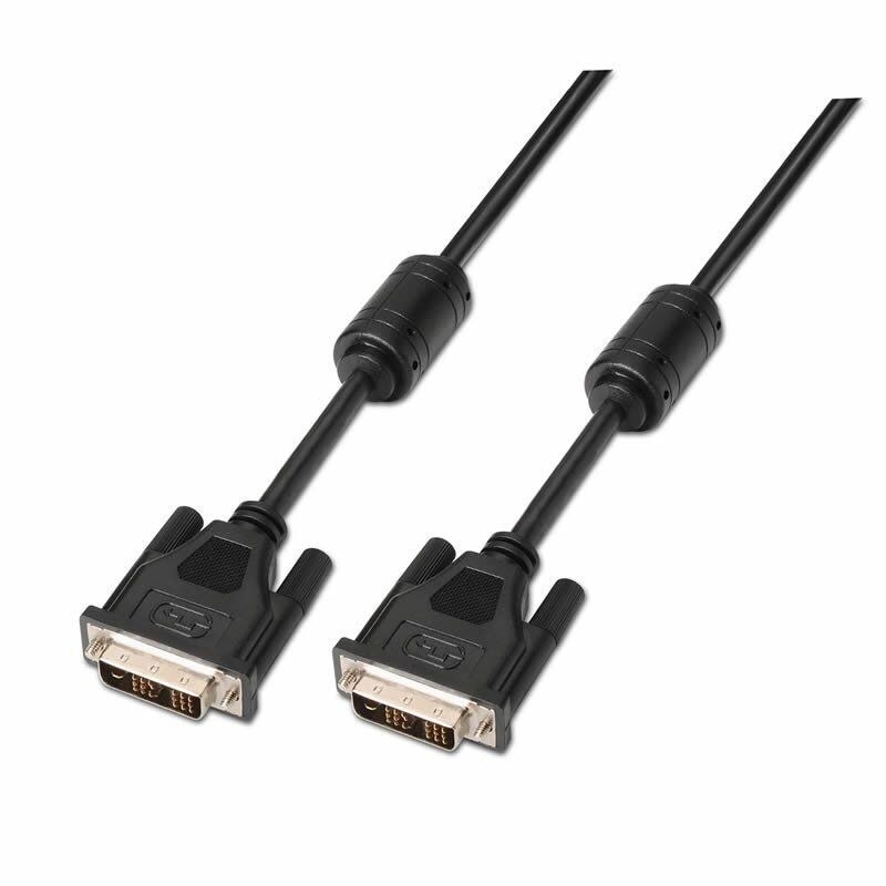 Cable dvi aisens a117-0086 - single link 18+1 - ferritas - conectores dvi-d m-dvi-d m - negro - 1.8m