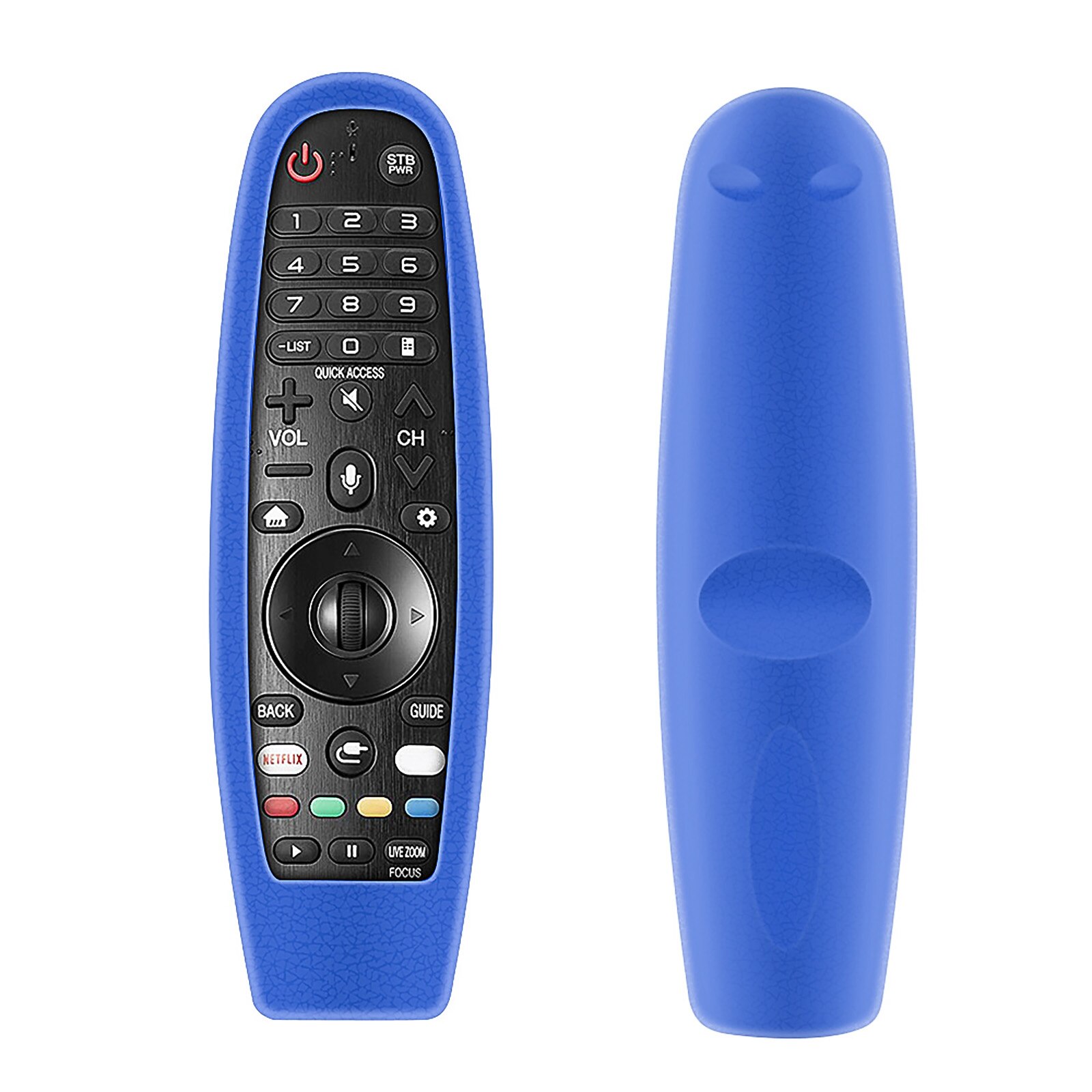 Protective Silicone Remote Control Case For LG TV AN-MR600 AN-MR650 MR19BA Magic Remote Cover Shockproof Washable Remote Holder: Blue
