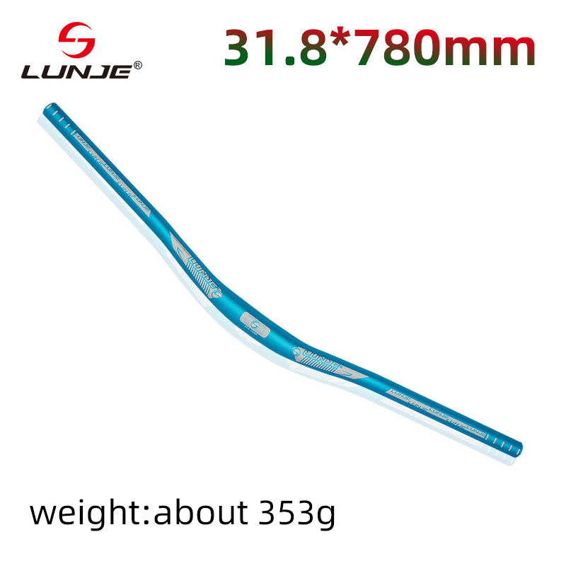 Kierownica roweru górskiego 31.8mm pion rowerowy 720/780/800mm uchwyt ze stopu aluminium MTB spadek poziome części rowerowe: zielony