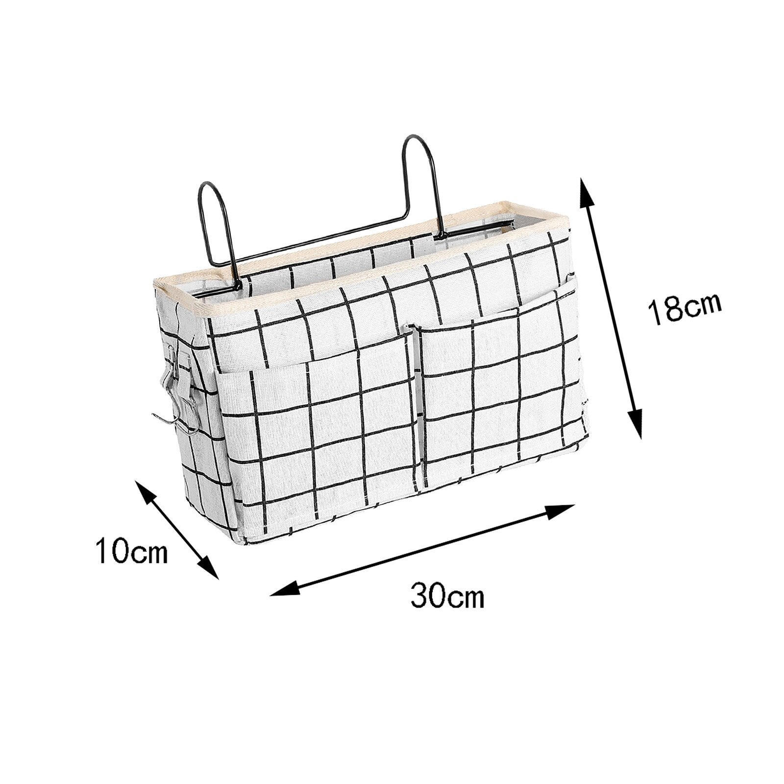 40# Bedside Bed Shelf Pockets Gadget Storage Holder Book Snacks Organizer Couch Hanging Bag For Bed Living Room Bathroom
