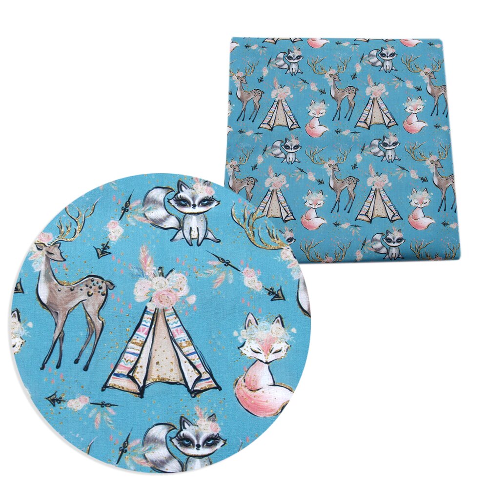 50*145cm rævbladpære trykt polyester bomuldsstof til fremstilling af tøj duge kjole til syning af duge ,1 yc 8269: 1073380001