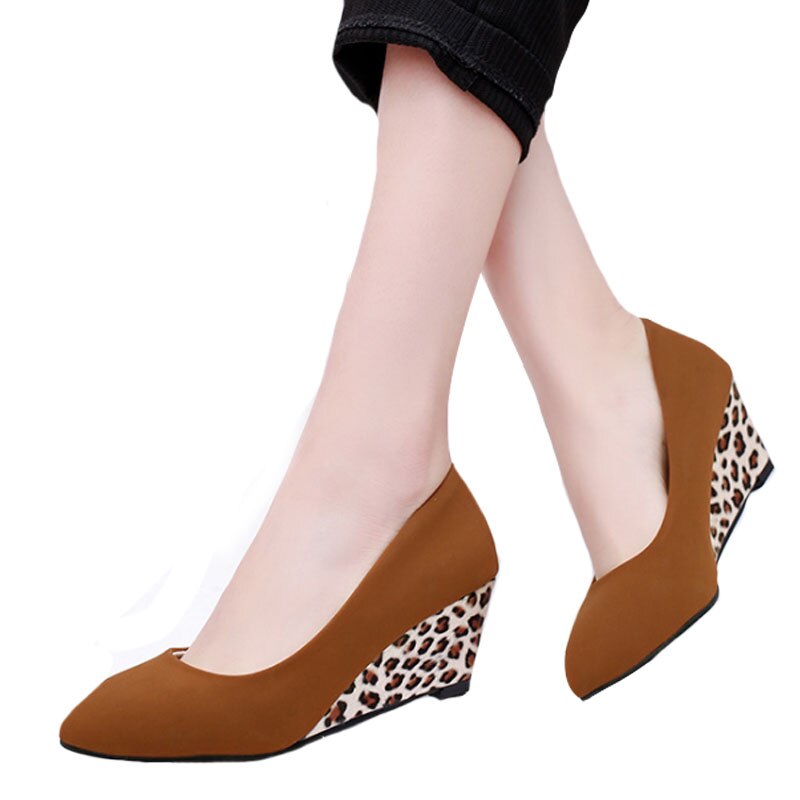 VTOTA Pumps Shoes Women High Heels Women Pumps Pointed Toe Shallow Mouth Wedges Platform Shose Increased Slip On Shoes Woman LS