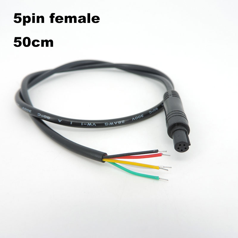 DIY 4/5/6 pin core Jack Car DVR Camera Extension Cable HD Monitor Vehicle Rear View/Back Up Camera Wire Male Female Plug Cord: Brown