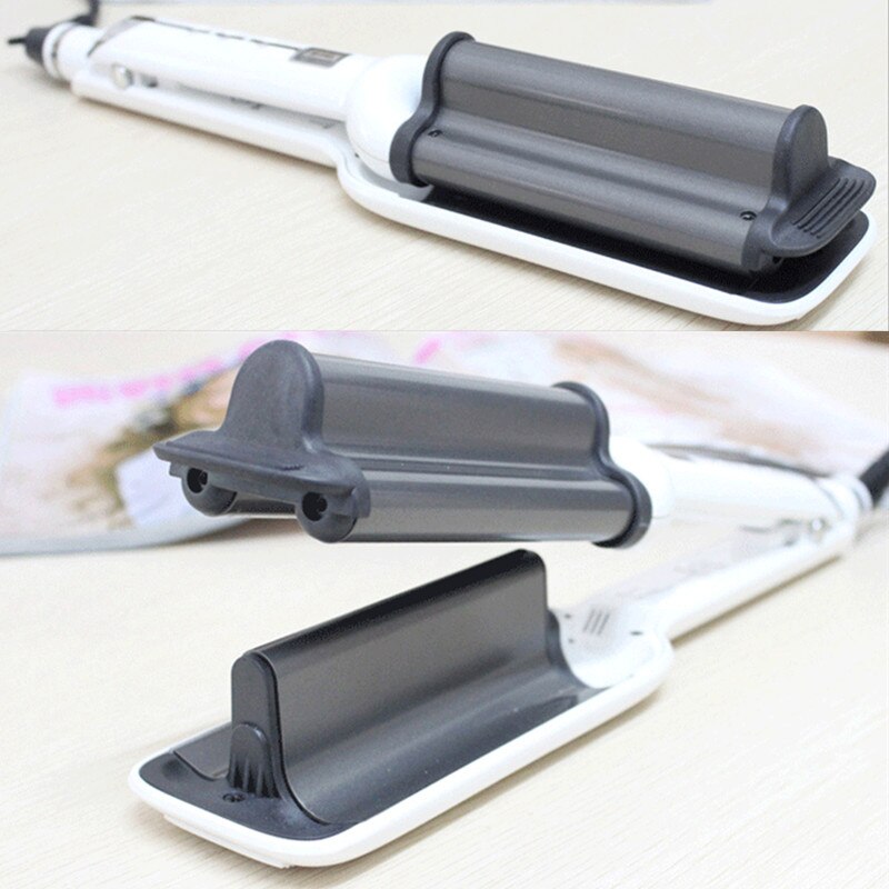 Hair Curler 32Mm Deep Wave Hair Curling Irons Ceramic Triple Barrel Big Wave Curlers Big Corrugated Hair Curler Eu Plug