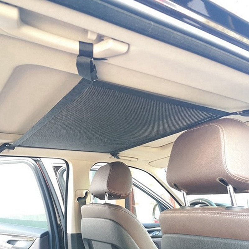 Car Net Pocket Storage Ceiling Roof Cargo Net in The Trunk Interior Bag For Auto Container Universal Multifunction Fast