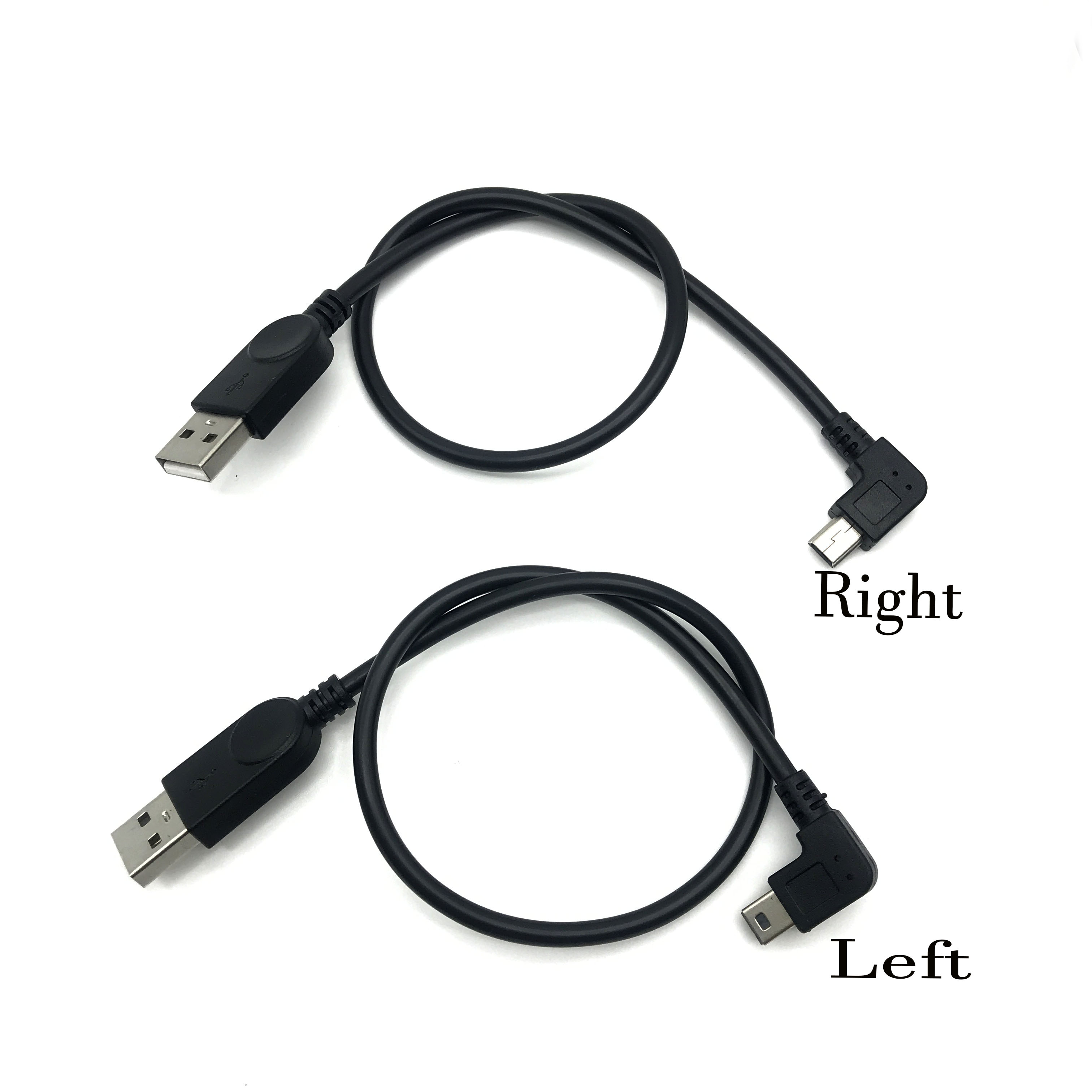 Usb 2.0 Male Naar Mini Usb Up Down Links Haaks 90 Graden Kabel 0.25M 0.5M Voor Camera MP4 Tablet