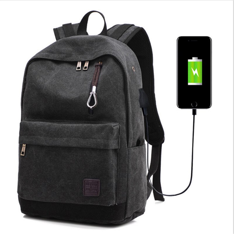 Grande Capacidade Backbags Mochilas Adolescente de Carregamento USB Multifunction Estilo Casual Mochila de Viagem Unisex Estudantes Sólidos Schoolb