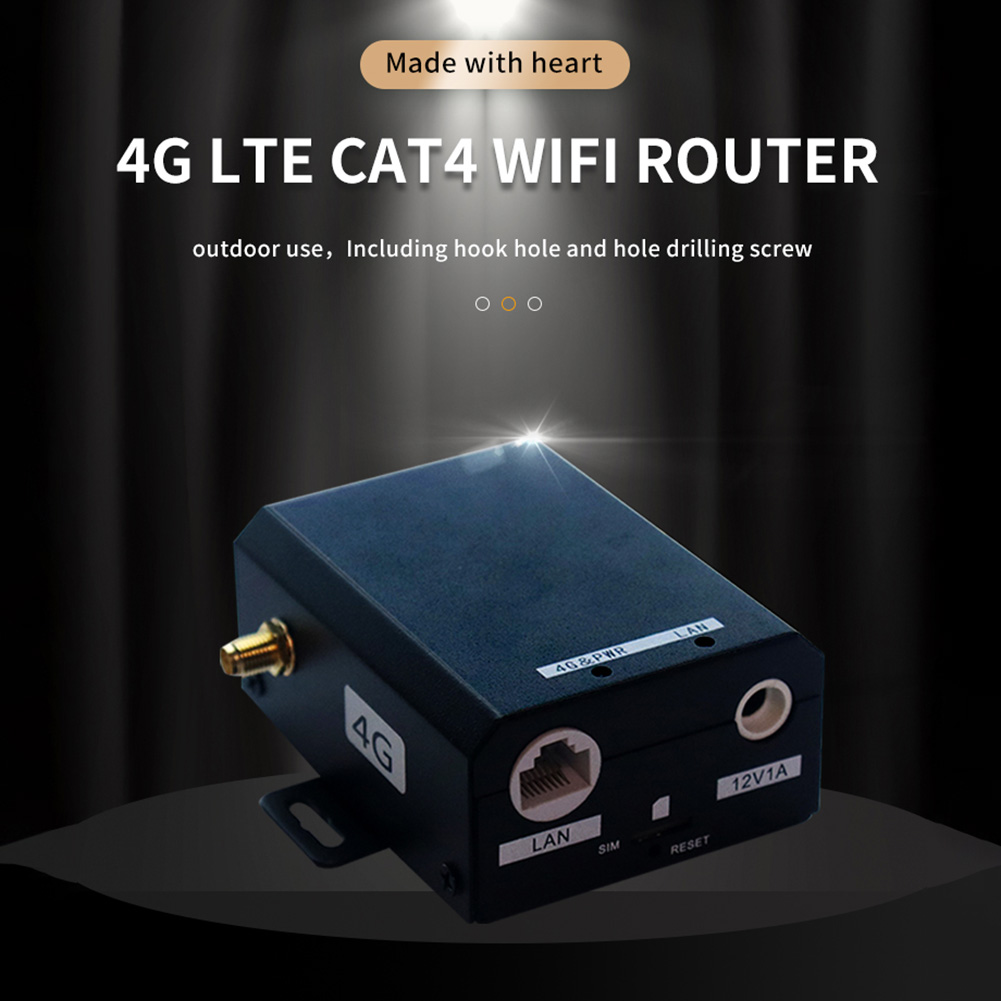 4G LTE WiFi Router H927-EU/USA Industrial Grade SIM Card Router 150Mbps with External Antenna Support 16 WiFi Users for Outdoor