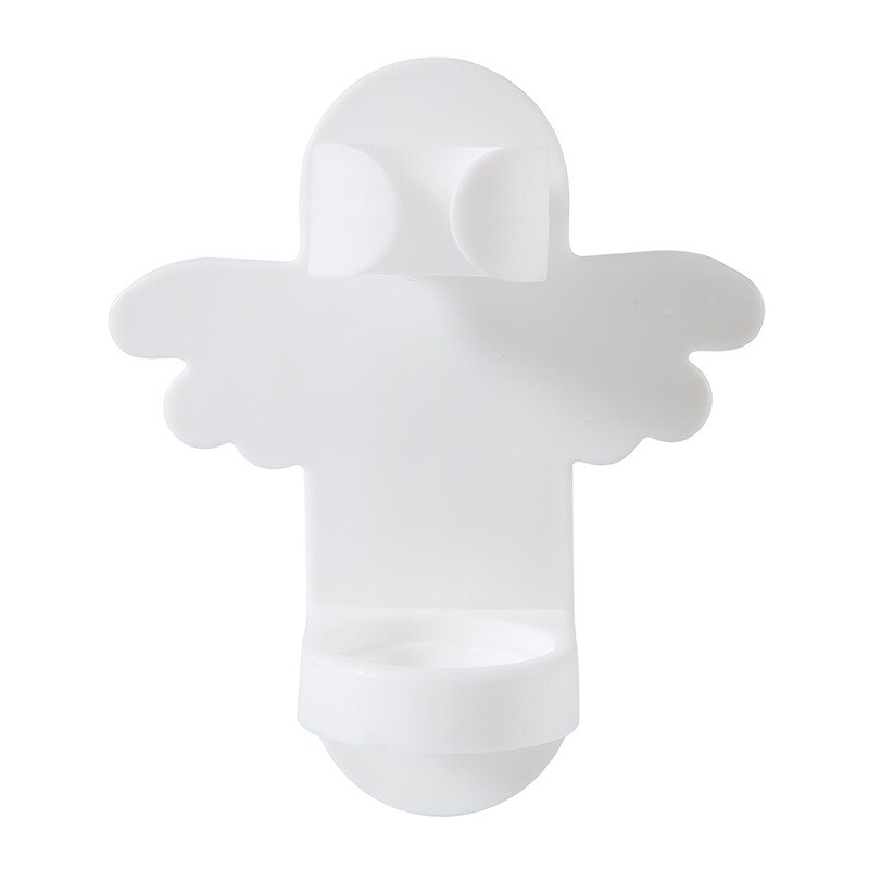Household Electric Toothbrush Holder Stand Rack Wall-Mounted Toothbrush Holder Space Saving Bathroom Organizer Accessories: butterfly white