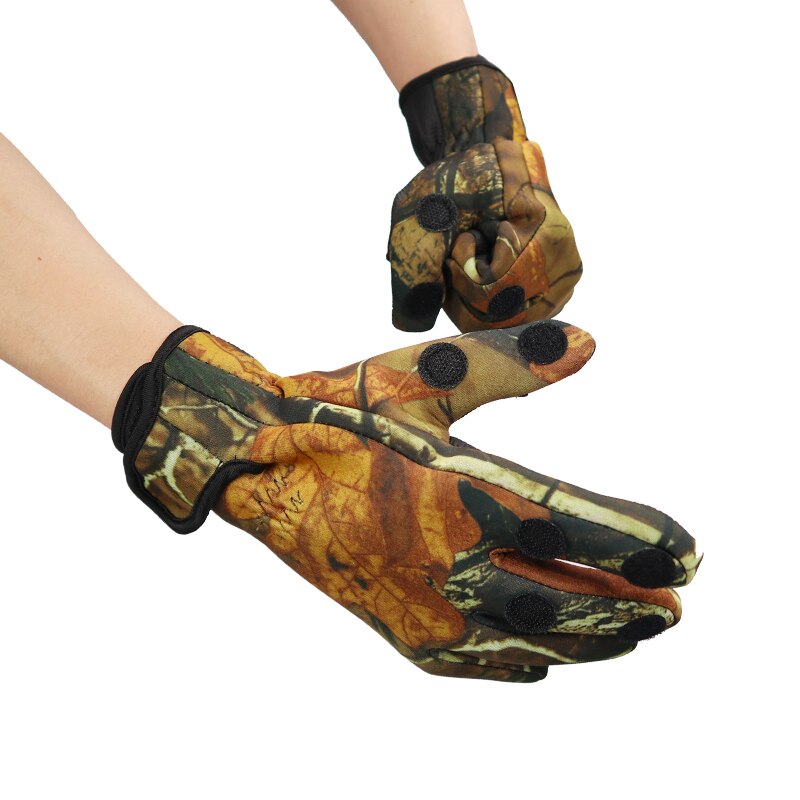 Outdoor Winter Fishing Gloves Waterproof Mitten Three Fingers Cut Anti-slip Climbing Glove Hiking Camping Riding Gloves