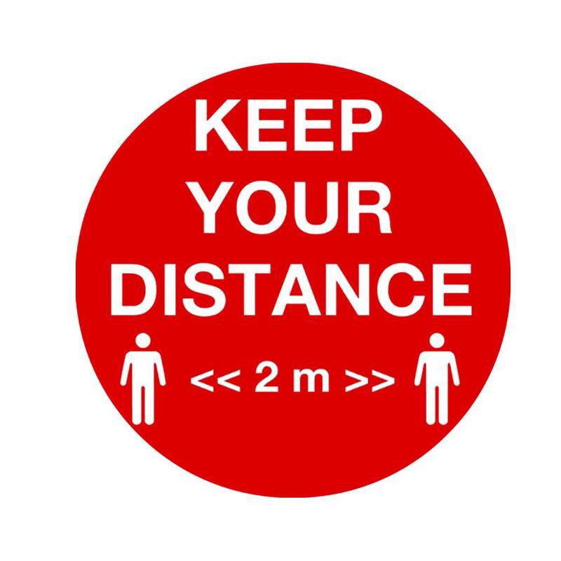 Public Area Social 2M Distancing Floor Sticker Indoor Ground For Crowd Control Sticker Sticker Decal Floor Safety Sign H2A4: Default Title