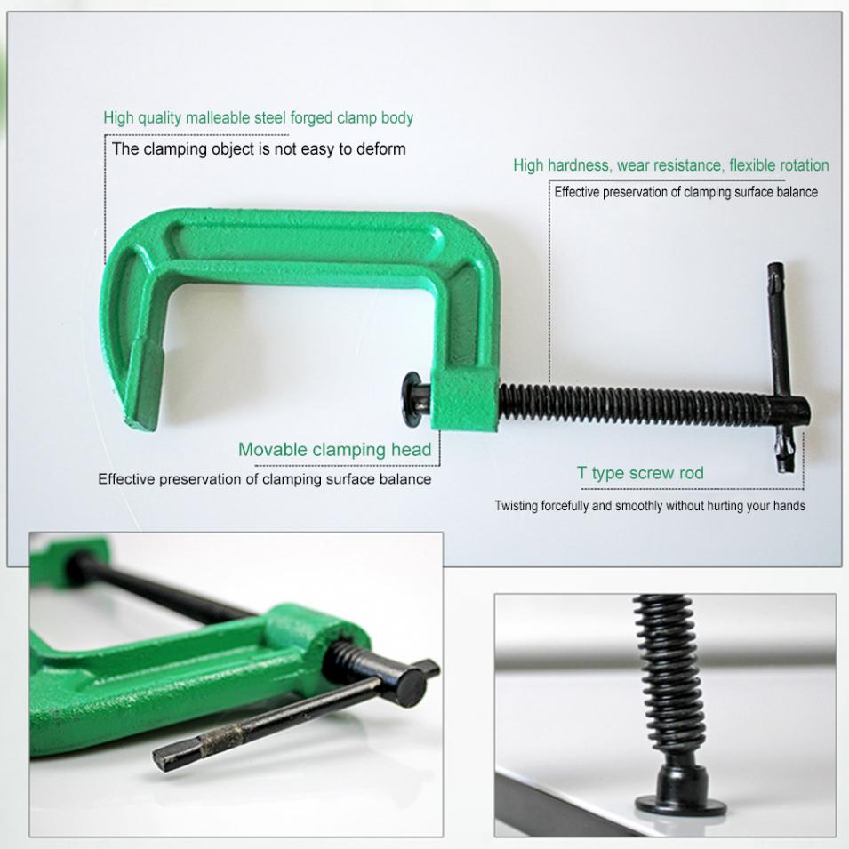 2' G Clip Iron Clip Strength Wood Clip Clamp Clip Clamp Fixture Woodworking Fixture