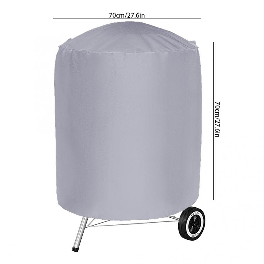 Vandtæt bbq-dækning grill gasgrilldæksel udendørs kraftig beskytter 70*70*70cm hjemme udendørs bbq grilldæksværktøj: Grå